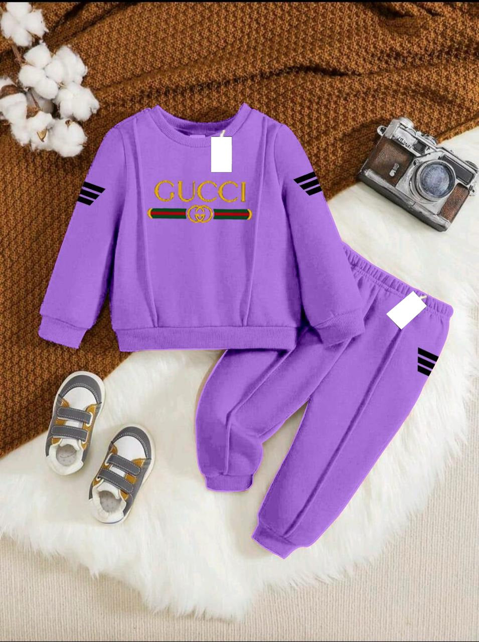 purple (Gucci) Kids Tracksuit For Winter By SH Moon Wear -03