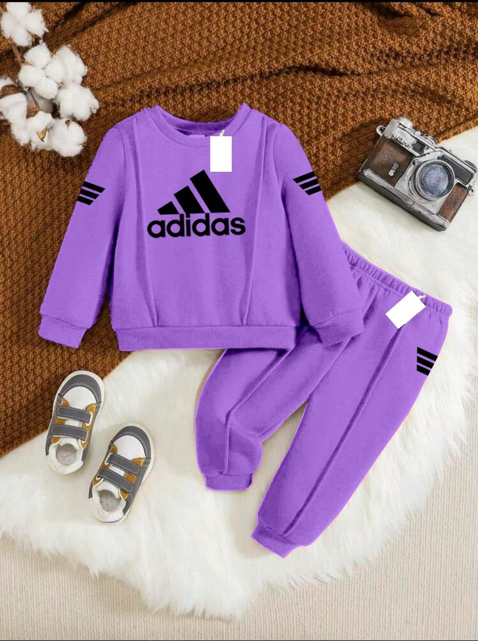 purple (Adidas) Kids Tracksuit For Winter By SH Moon Wear  -01