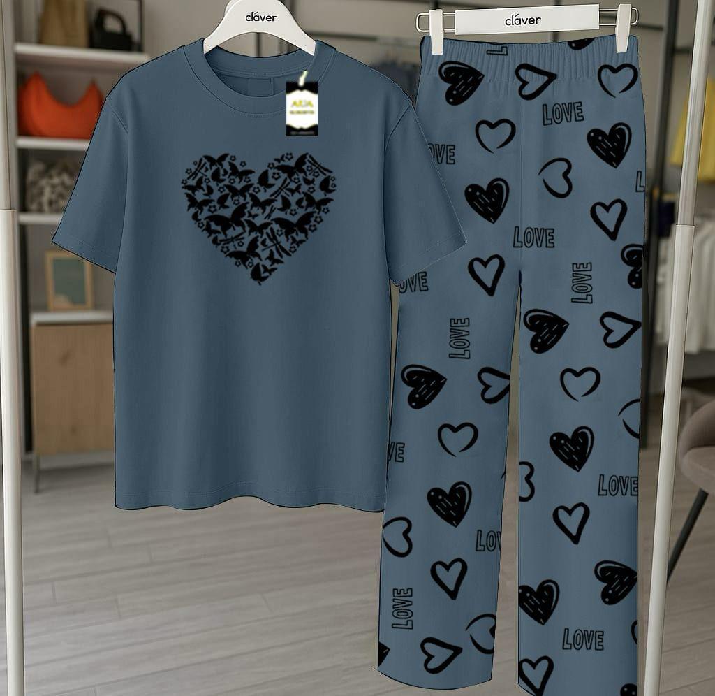 Lounge Wear With Printed Trouser - 04